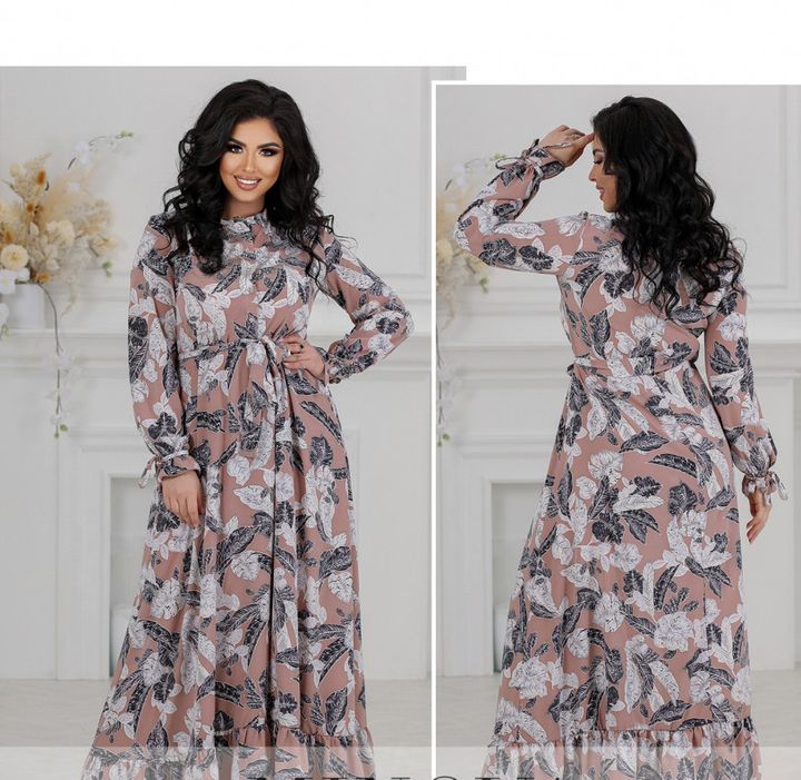 Buy Dress №8636-1-Mocha, 60, Minova