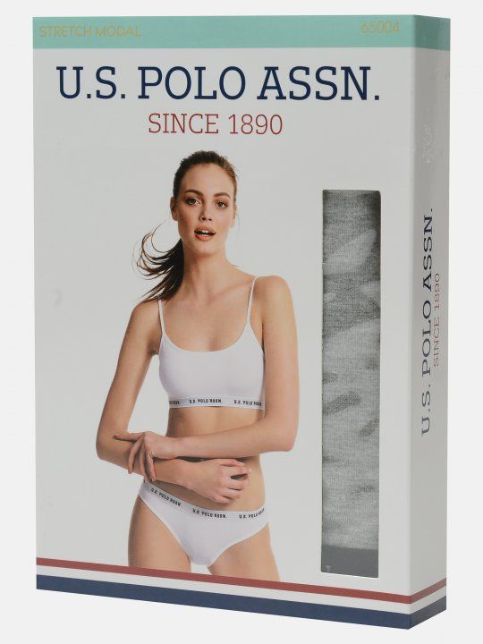 Купити Комплект жіночої спідньої білизни, сірий, 65004, 42/XL, U.S. Polo ASSN