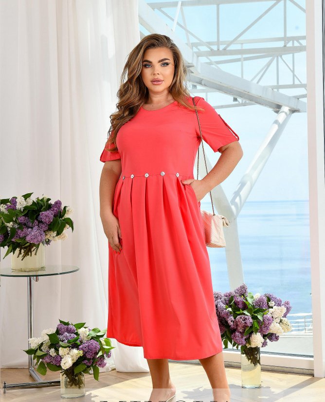 Buy Dress №8-310-Coral, 64-66, Minova