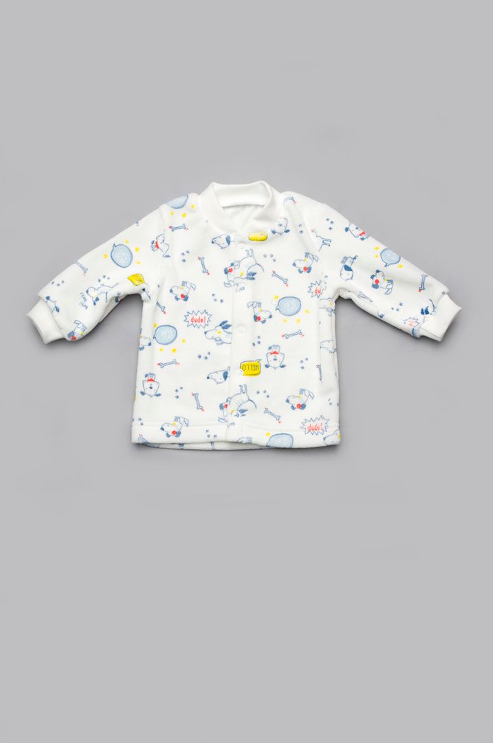 Buy Velor blouse for baby, Milky - blue, 304-00013-1, 80, Fashion toddler