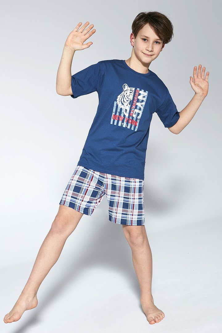 Buy Teen Boys Pajamas, Denim red, 790-21 93 Tiger, 158-164, Cornette