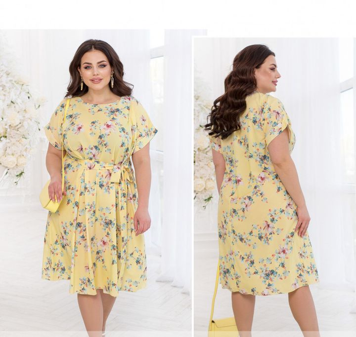 Купить Платье №2377-Лимонный, 66-68, Minova