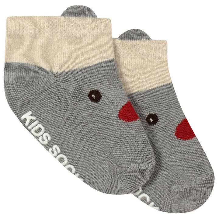 Купить Детские антискользящие носки "Красный нос" 45730 Серый, 2-48 м., Berni