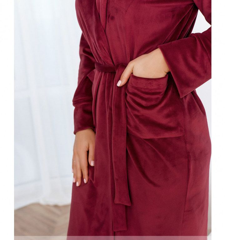 Купити Жіночий теплий халат №2101-марсала, 60-62-64, Minova