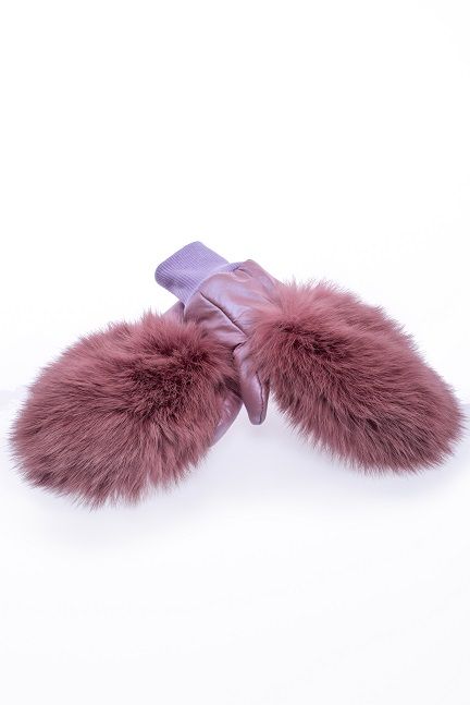 Buy Mittens, Dusty rose mother-of-pearl/Dusty rose, Av-104, size XL, Fiona