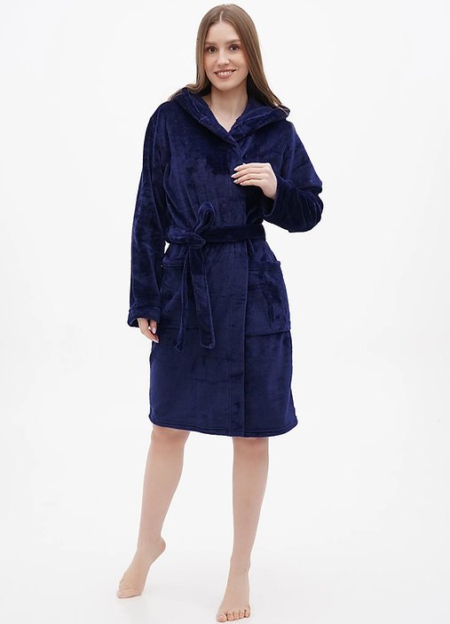 Купити Жіночий халат Синій S-M, F60081, Fleri