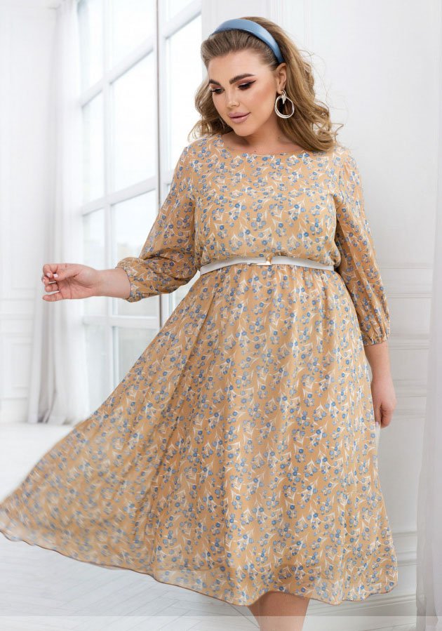 Buy Dress №2448-Beige, 66-68, Minova