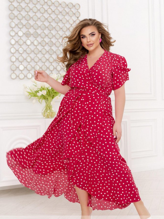 Buy Dress №2439-Crimson, 66-68, Minova