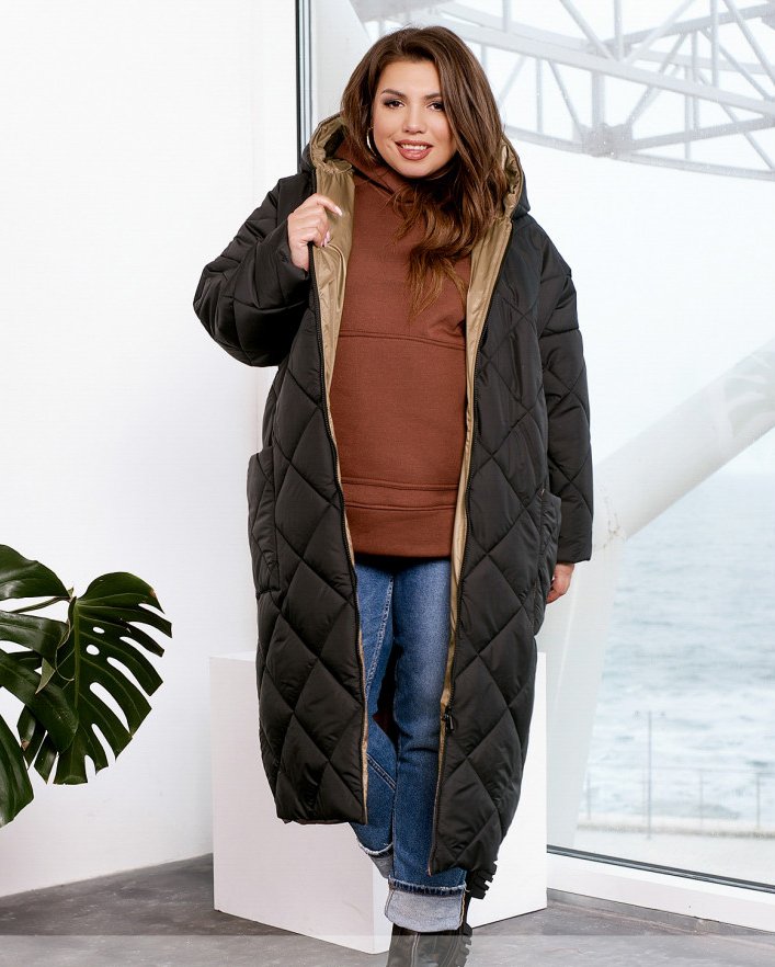 Купити Куртка жіноча тепла №1105-капучіно, 56-58, Minova