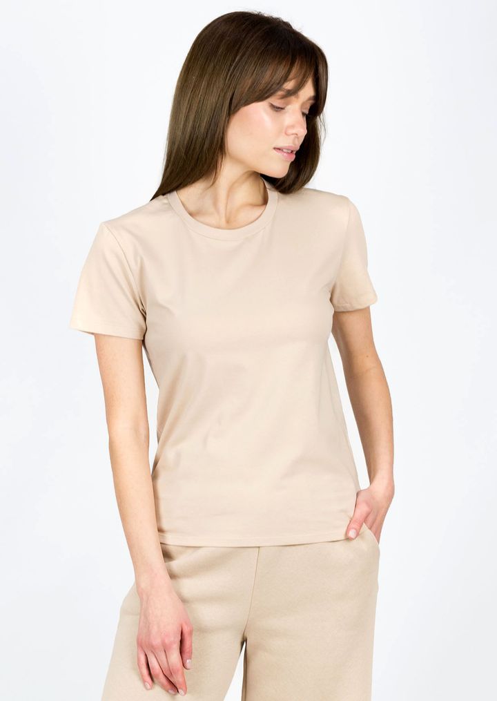 Buy Women's T-shirt №1359/141, beige, XL, Roksana
