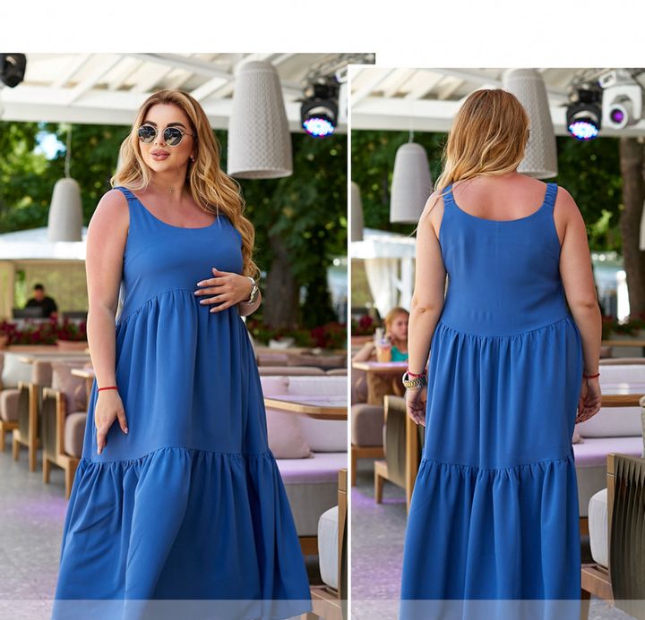 Buy Dress №589-Blue, 66-10XL, Minova