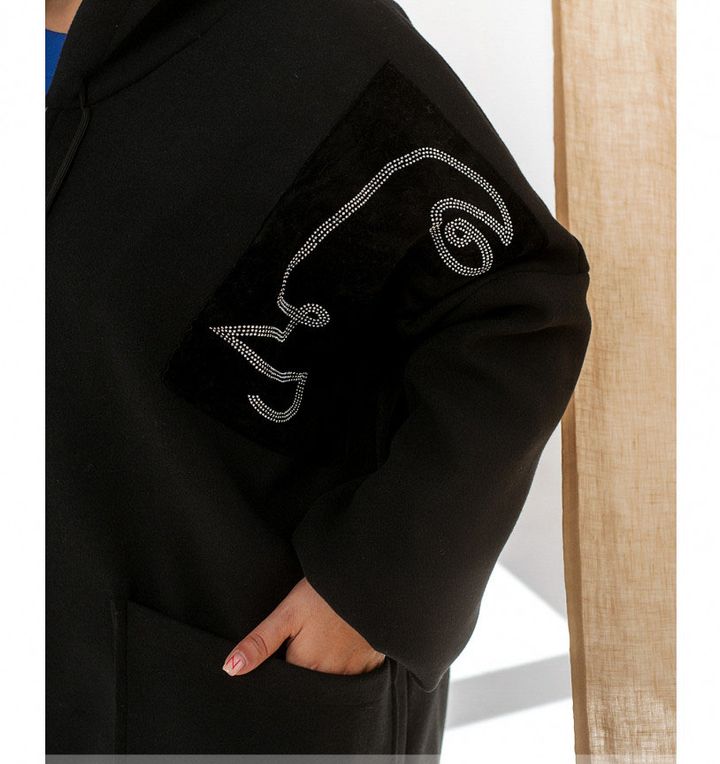 Buy Women's cardigan №1083-black, 66-68, Minova