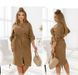 Velvet dress No. 2407-light brown, 48-50, Minova