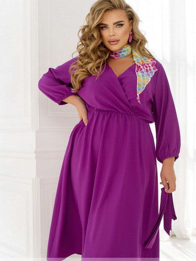 Buy Dress №2470-Fuchsia, 66-68, Minova