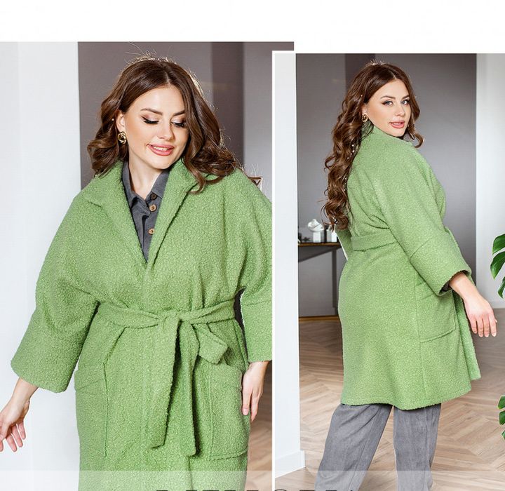 Купить Пальто женское демисезонное №1125-Оливка, 66-68, Minova