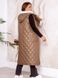 Women's quilted vest No. 2312-cappuccino, 60-62, Minova