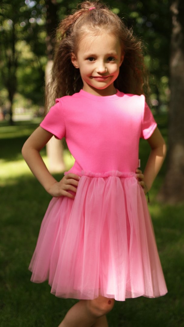Купити Сукня для дівчинки, Рожевий, розмір 128-134, Fiona
