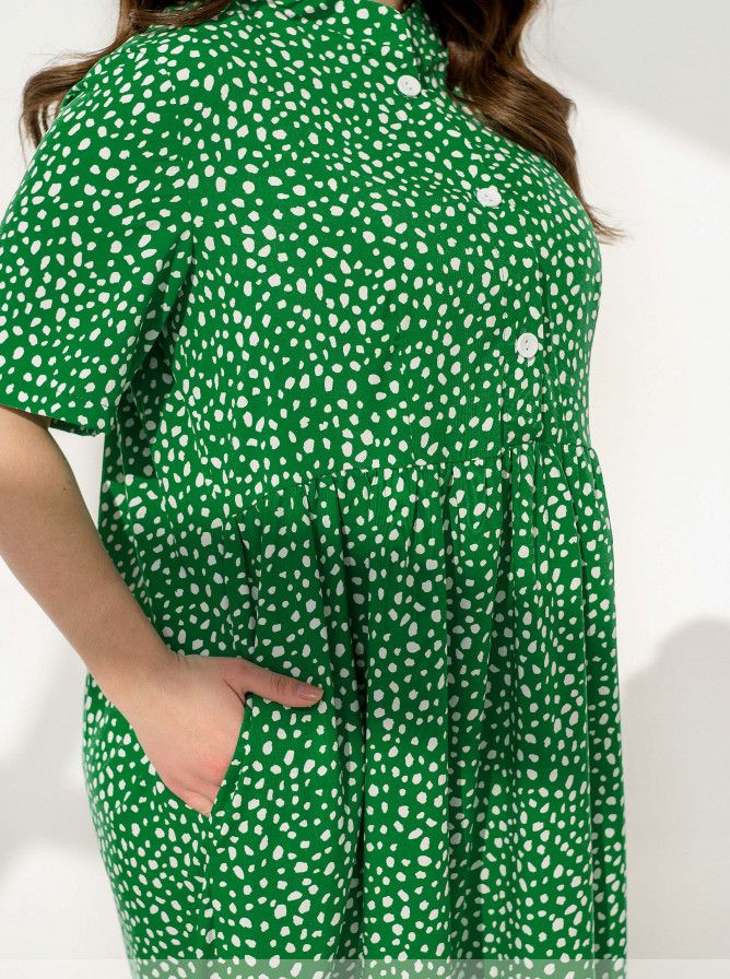 Купить Платье №1153Б-Зеленый, 9XL-10XL, Minova