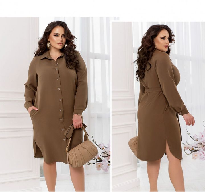 Buy Dress №2425-Brown, 66-68, Minova