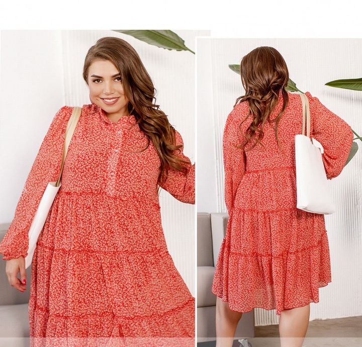 Купить Платье №8635-3-Красный, 60, Minova