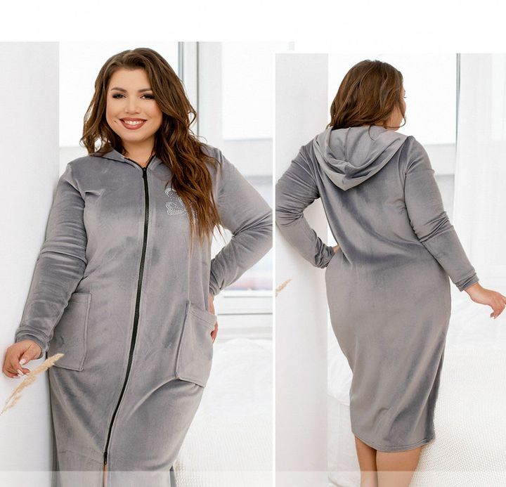 Buy Robe №1103-grey, 54-56-58, Minova