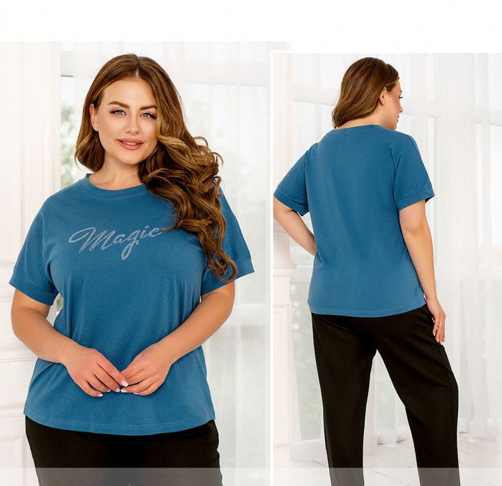 Buy T-shirt №2274-jeans, 66-68, Minova