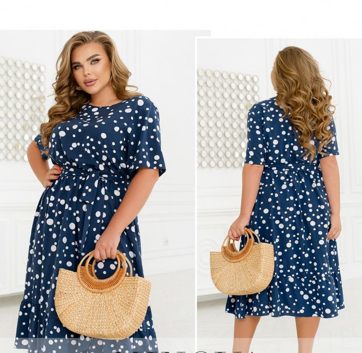 Buy Dress №2460-Dark Blue, 66-68, Minova