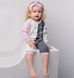 Romper with a fastener in front, Print, Milky-gray-pink, 1040,62, Kinderly