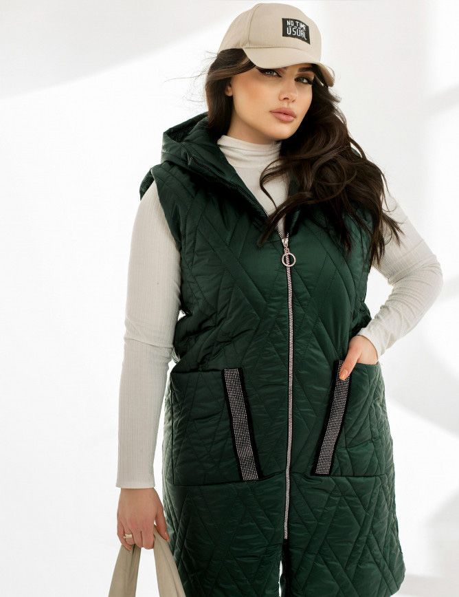 Buy Vest for women №2388-dark green, 66-68, Minova