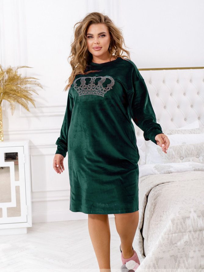Buy Home Dress №2324-Dark Green, 66-68-70, Minova