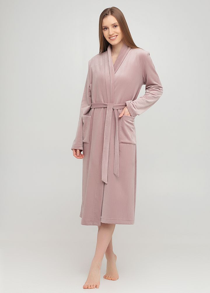 Buy Dressing gown for women velor powder roses 46, F60109, Fleri