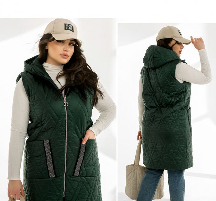 Buy Vest for women №2388-dark green, 66-68, Minova