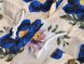 Куртка-вітровка для дівчинки Сині квіти шипшини, p.100, Білий, 51123, Jomake
