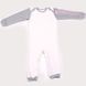 Romper with open arms and legs, printed sleeve, Milky gray, 1025, 80, Kinderly