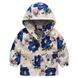 Куртка-ветровка для девочки Синие цветы шиповника, p.100, Белый, 51123, Jomake
