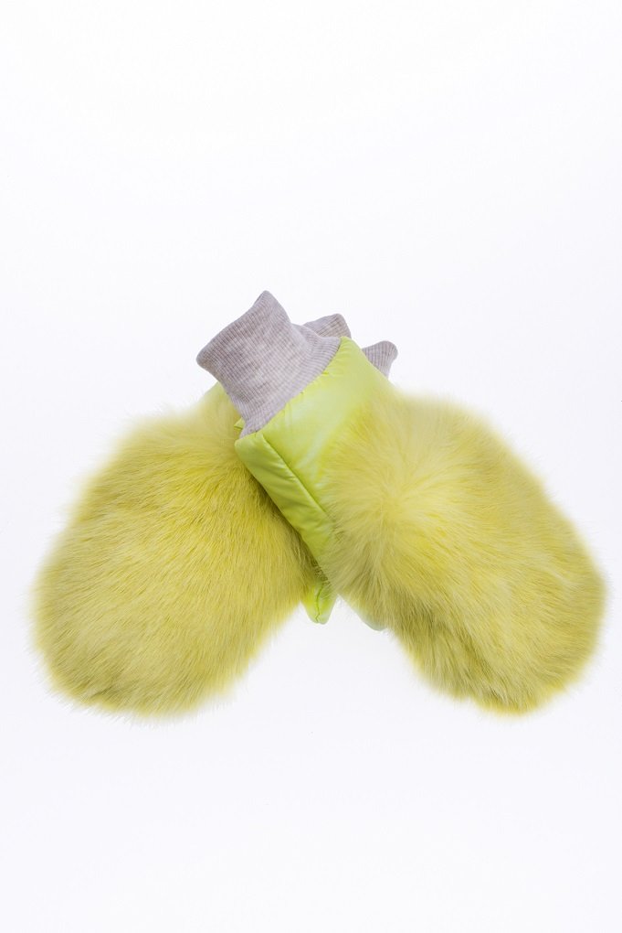 Buy Mittens, Yellow mother-of-pearl, Av-14, size XL, Fiona