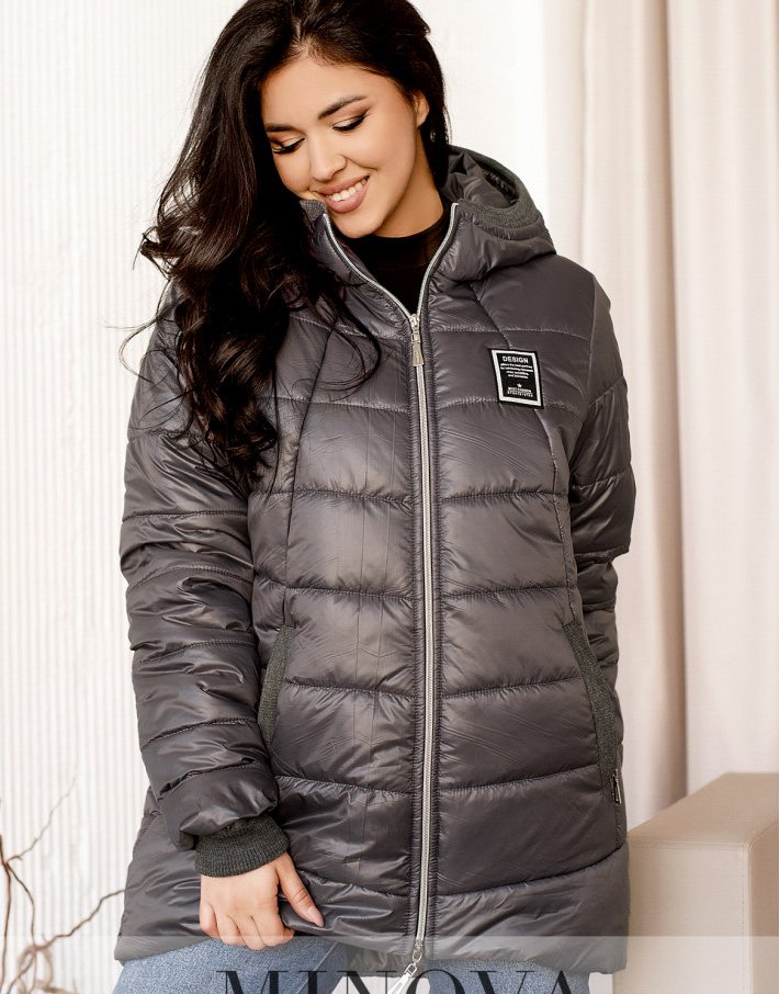 Buy Women's quilted jacket No. 8-323-graphite, 60-62, Minova
