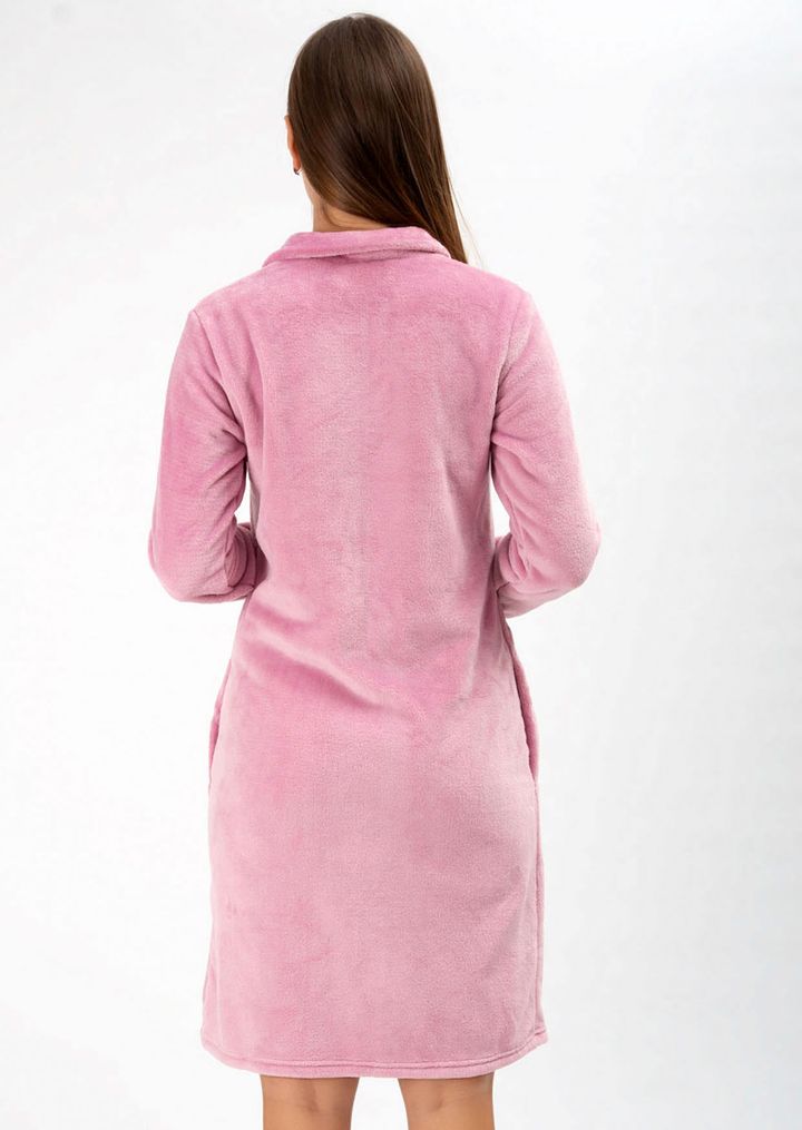 Buy Women's dressing gown with a zipper № 1208/90076 t.rose, 2XL, Roksana