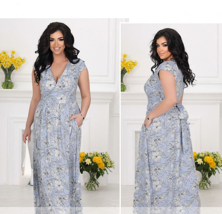 Buy Dress №8637-1-Blue, 58-60, Minova