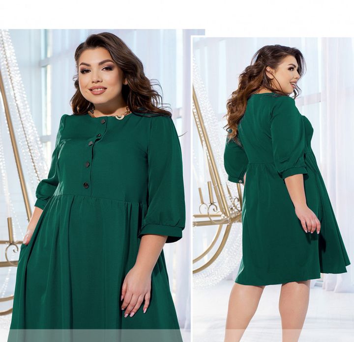 Купить Платье №0160-зеленый, 56, Minova