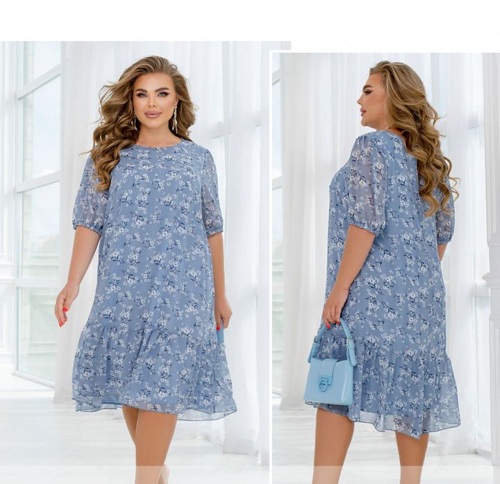 Buy Dress №2459-Blue, 66-68, Minova