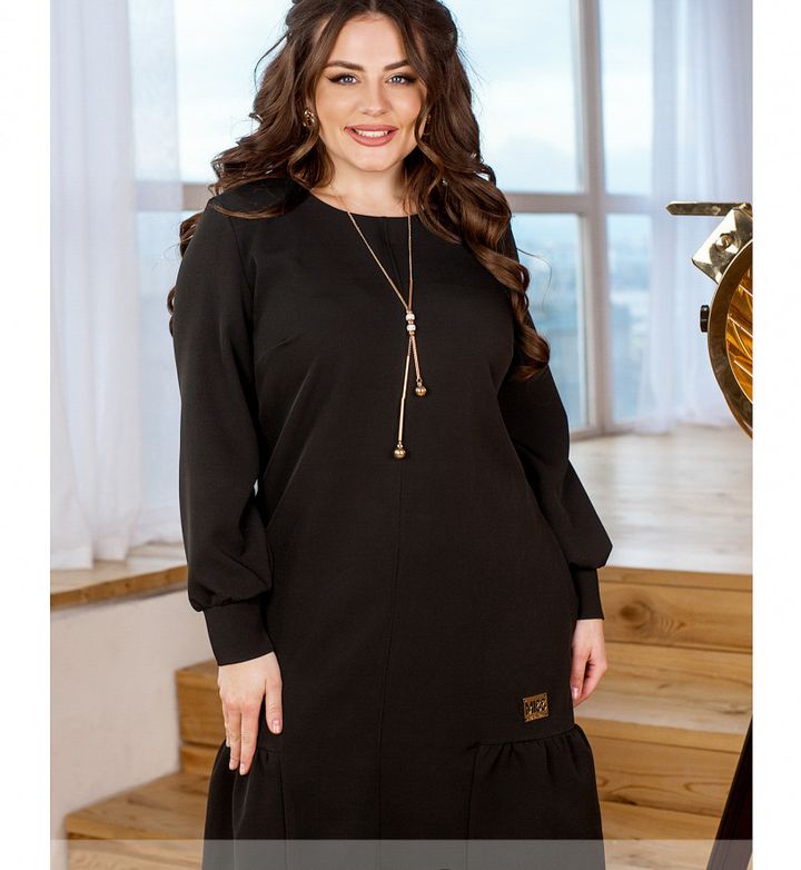 Купить Платье №208Б-черный, 62-64, Minova