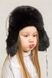 Buy Hat with earflaps for girls, insulated, Happy, Silver/black, 50-52, Xs-500, Fiona
