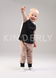 Комплект для малыша, футболка с длинным рукавом и штанишки, Бежево-черный, 1052, р. 62, Kinderly