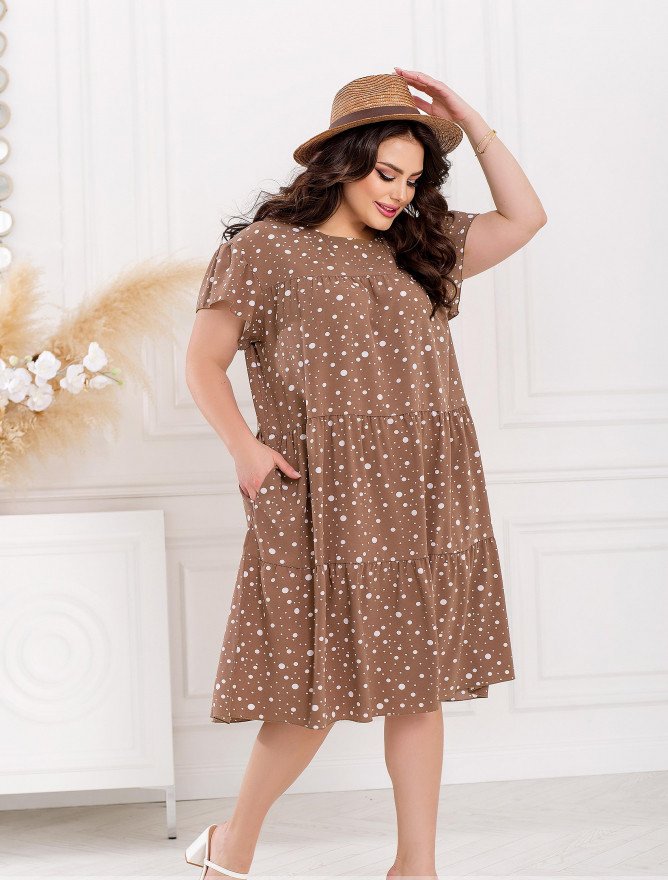 Buy Dress №2360-Cappuccino, 66-68, Minova