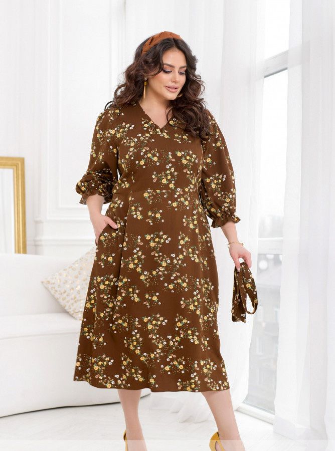Buy Dress №2444-Brown, 66-68, Minova