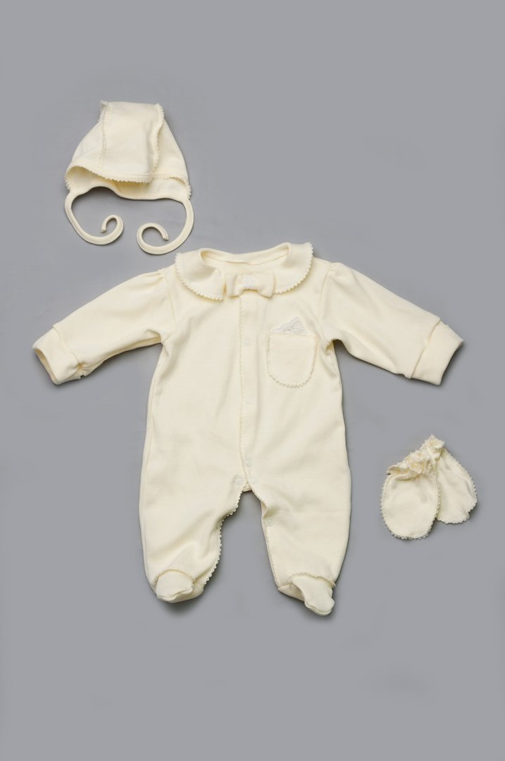 Купить Комплект на выписку для новорожденных (для мальчика), 03-00628-1, 50-56 , Бело-молочный, Модный карапуз