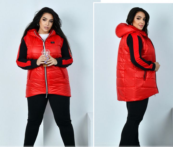 Buy Women's warmed vest No. 8-219-red, 62-64, Minova