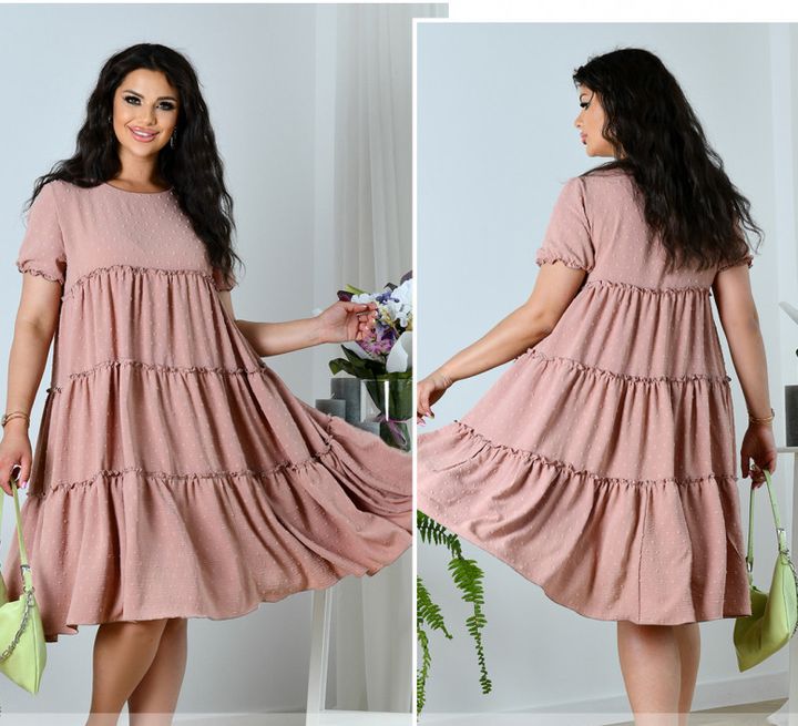 Buy Dress №8620-10-Cappuccino, 64, Minova