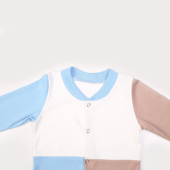 Buy Blouse with long sleeves, Milky-beige-blue, 1038, 86, Kinderly